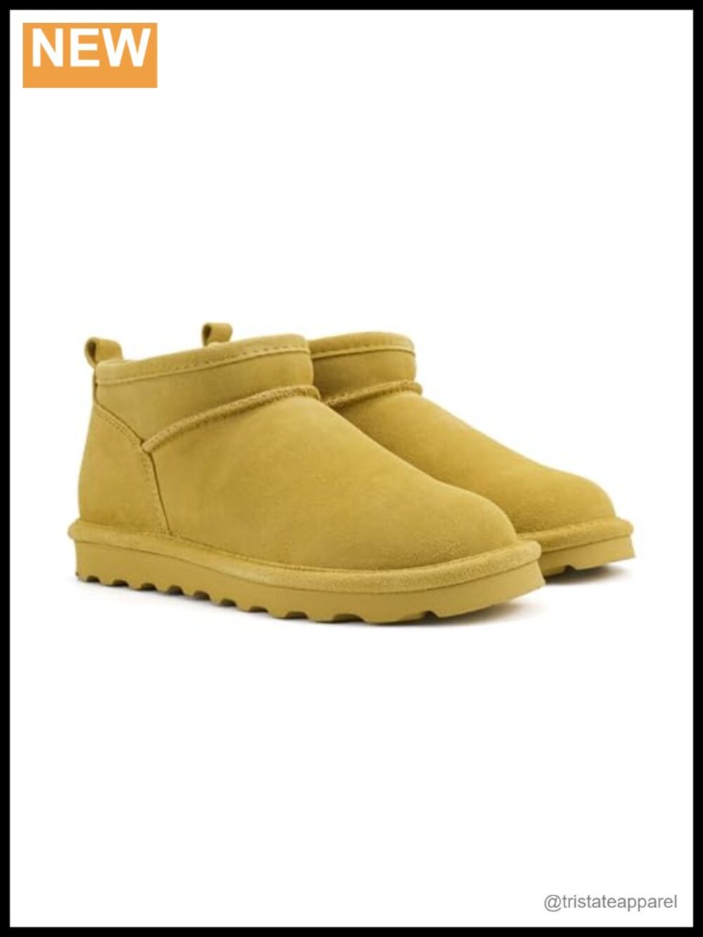 Women's Suede Ankle Bootie with Wool Lining and Water Repellent Finish